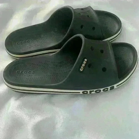 Crocs Bayband Crosslite Slide Sandals Men’s 9 Women’s 11 iconic comfort - Picture 3 of 6